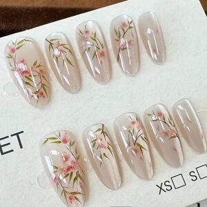Almond Glossy Floral Pattern 10 Piece